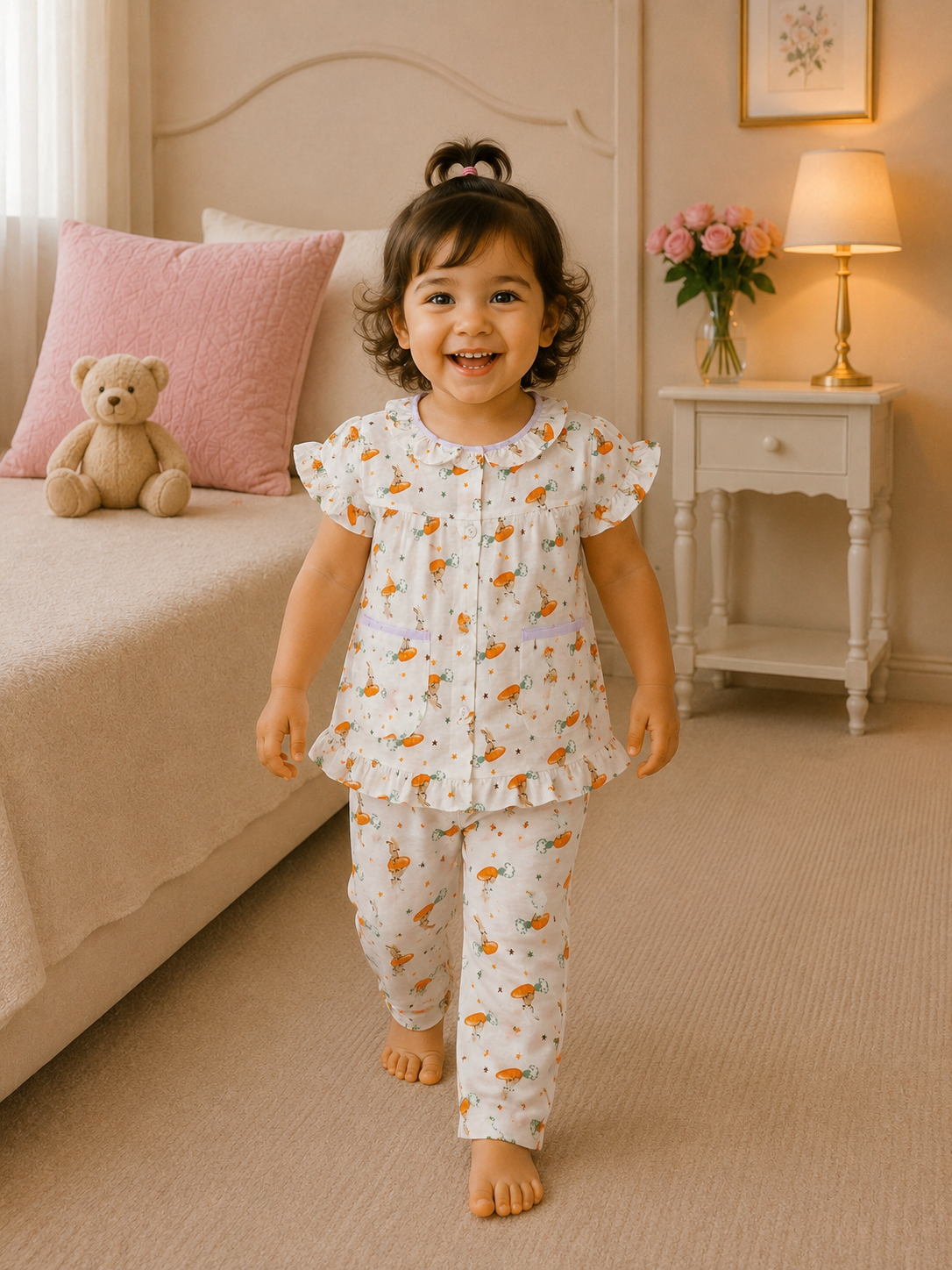 Girls Short Sleeve+Long pants 1-2Y (19A) | MUZELLE