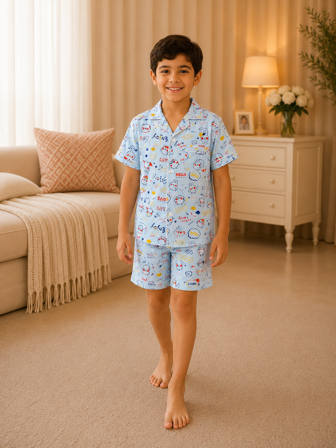 0eb4d625-61d8-4372-9ac6-18070d306b3b Boys Short Sleeve+Short pants 7-9 (3A) - الصورة 1