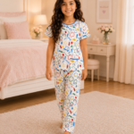 Girls Short Sleeve+Long pants 7-9Y (27A)