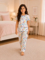 Girls Short Sleeve+Long pants 7-9Y (27A)