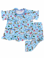 ⁦Girls Short Sleeve+Long pants 1-2Y (21A)⁩ - الصورة ⁦2⁩