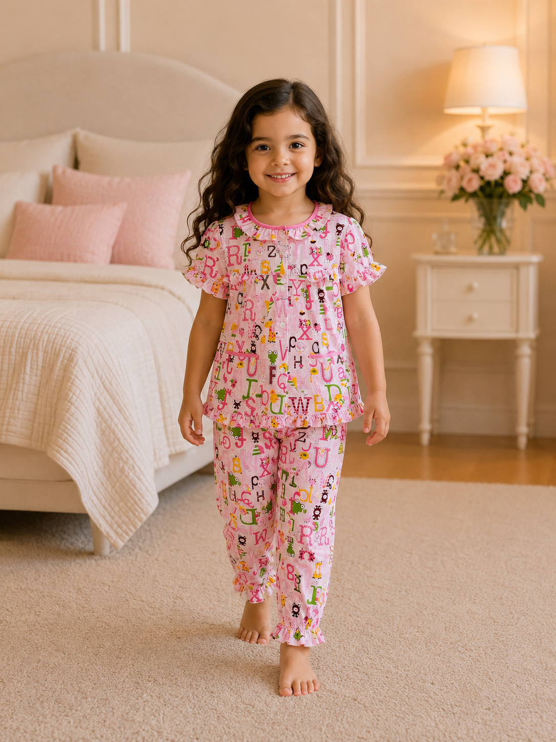 2071b00f-eadc-4718-9bd0-4945b9cb827f Girls Short Sleeve+Long pants 3-4Y (26A) - Image 1
