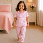Girls Short Sleeve+Long pants 2-3Y (25A)
