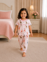 Girls Short Sleeve+Long pants 2-3Y (17A)