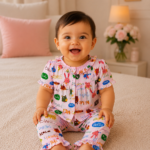Girls Short Sleeve+long pants 6-12M (1A)