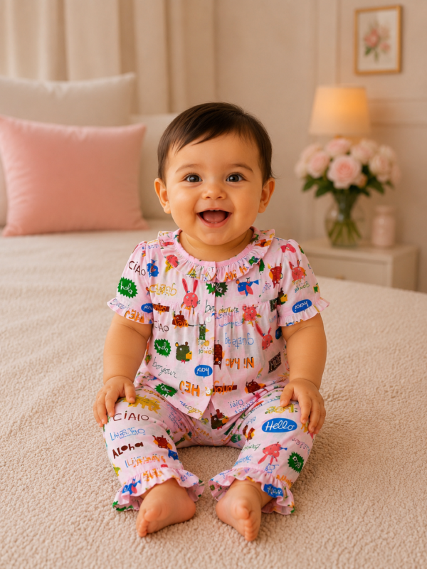 Girls Short Sleeve+long pants 6-12M (1A) | MUZELLE