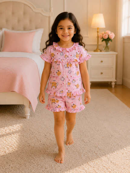 Girls Short Sleeve+Short pants 3-4Y (5A) | MUZELLE