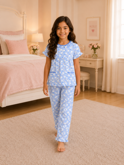 Girls Short Sleeve+Long pants 7-9Y (31A) | MUZELLE