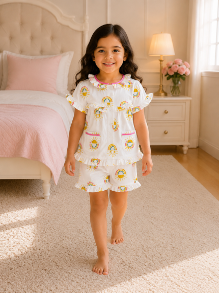 Girls Short Sleeve+Short pants 3-4Y (1A) | MUZELLE