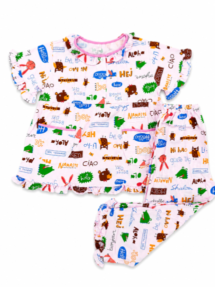 Girls Short Sleeve+Long pants 4-6Y (29A) | MUZELLE