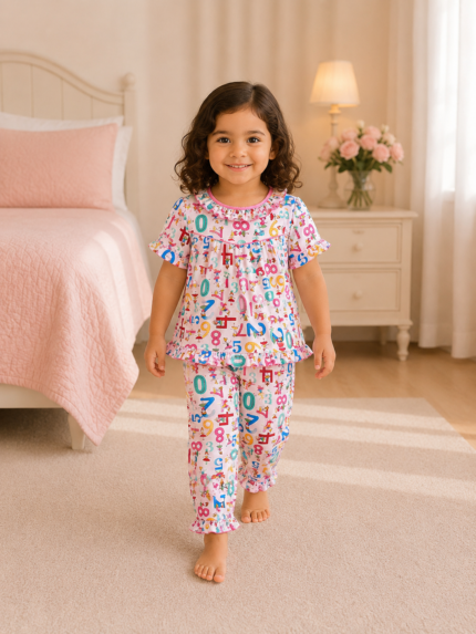 Girls Short Sleeve+Long pants 2-3Y (18A) | MUZELLE