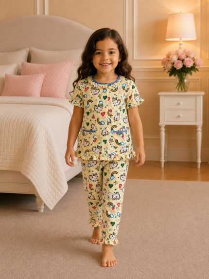 Girls Short Sleeve+Long pants 3-4Y (18A) | MUZELLE