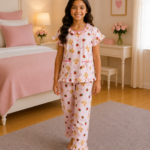 Girls Short Sleeve+Long pants 7-9Y (30A)