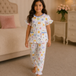 Girls Short Sleeve+Long pants 4-6Y (19A)