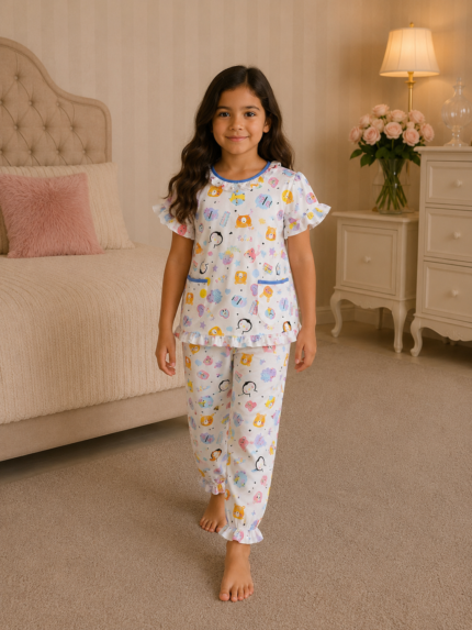 Girls Short Sleeve+Long pants 4-6Y (19A) | MUZELLE