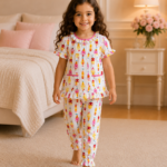 Girls Short Sleeve+Long pants 3-4Y (24A)
