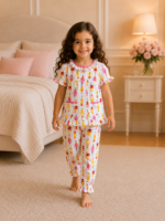 Girls Short Sleeve+Long pants 3-4Y (24A)