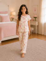 Girls Short Sleeve+Long pants 7-9Y (15A)