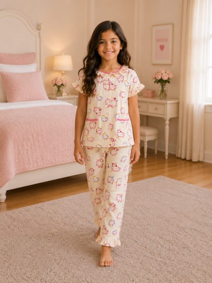 Girls Short Sleeve+Long pants 7-9Y (15A) | MUZELLE