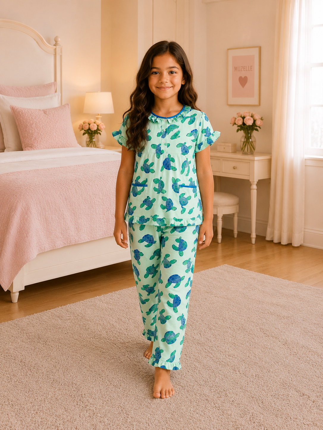 Girls Short Sleeve+Long pants 7-9Y (9A) | MUZELLE