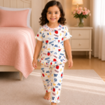 Girls Short Sleeve+Long pants 2-3Y (26A)