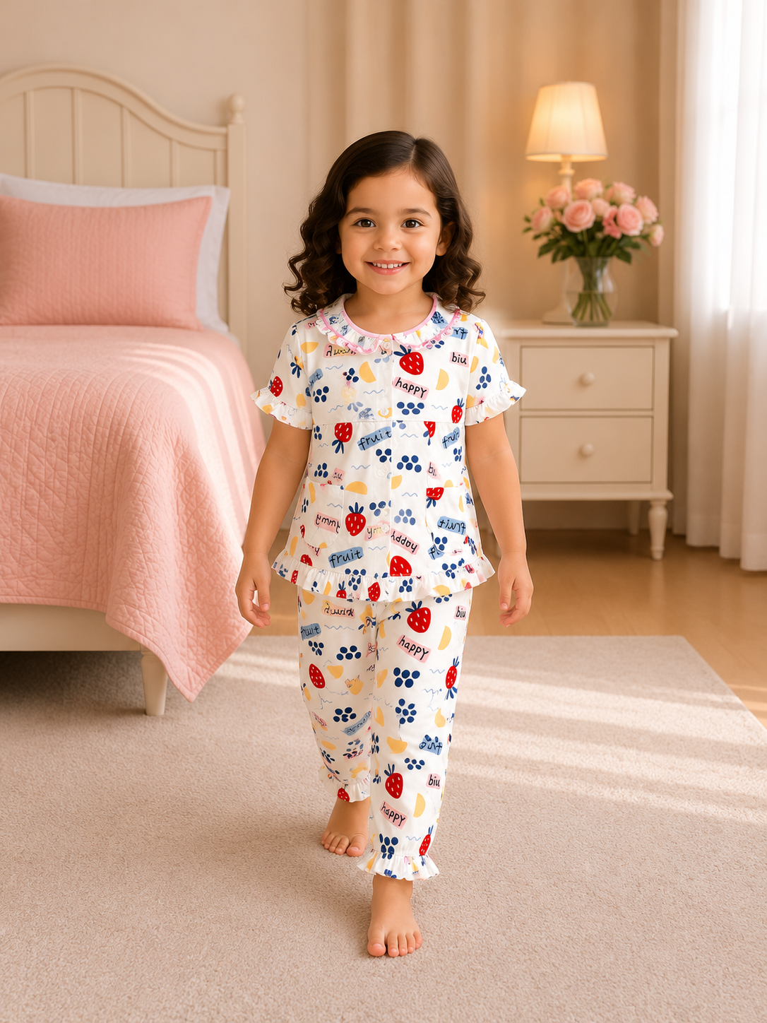 55dd9037-62b5-4e88-b750-9da32589deac Girls Short Sleeve+Long pants 2-3Y (26A) - Image 1
