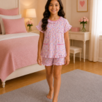 Girls Short Sleeve+Short pants 7-9Y (11A)