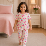 Girls Short Sleeve+Long pants 2-3Y (19A)
