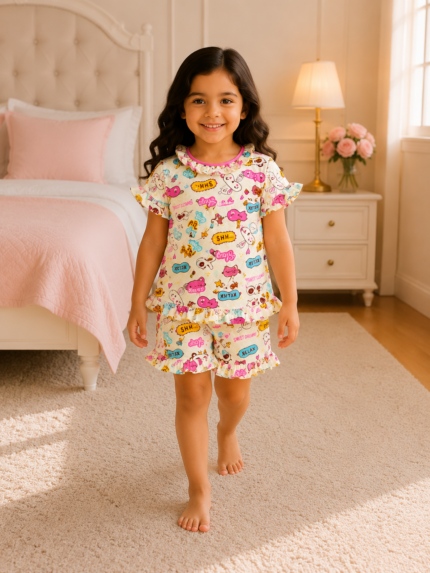 Girls Short Sleeve+Short pants 3-4Y (12A) | MUZELLE