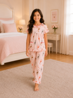 Girls Short Sleeve+Long pants 7-9Y (14A)
