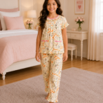 Girls Short Sleeve+Long pants 7-9Y (24A)