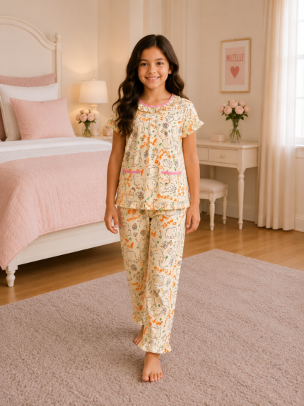 Girls Short Sleeve+Long pants 7-9Y (24A) | MUZELLE