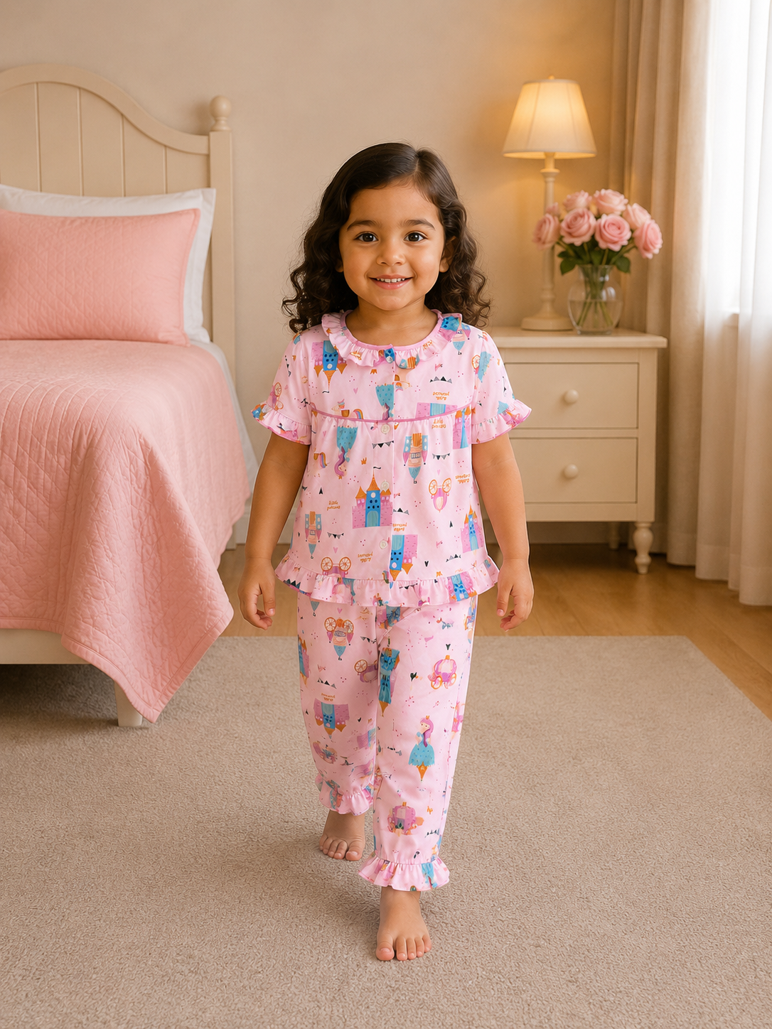 65bd3124-92e0-48d6-b7b7-b162be2f3904 Girls Short Sleeve+Long pants 2-3Y (14A) - Image 1