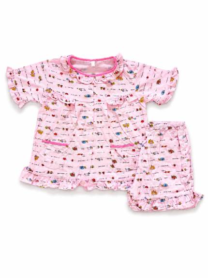 Girls Short Sleeve+Short pants 3-4Y (18A) | MUZELLE