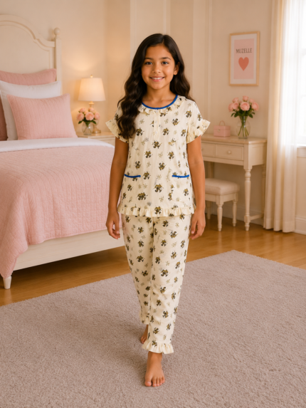 Girls Short Sleeve+Long pants 7-9Y (19A) | MUZELLE