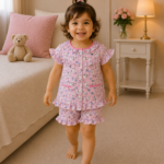 Girls Short Sleeve+Short pants 1-2Y (7A)
