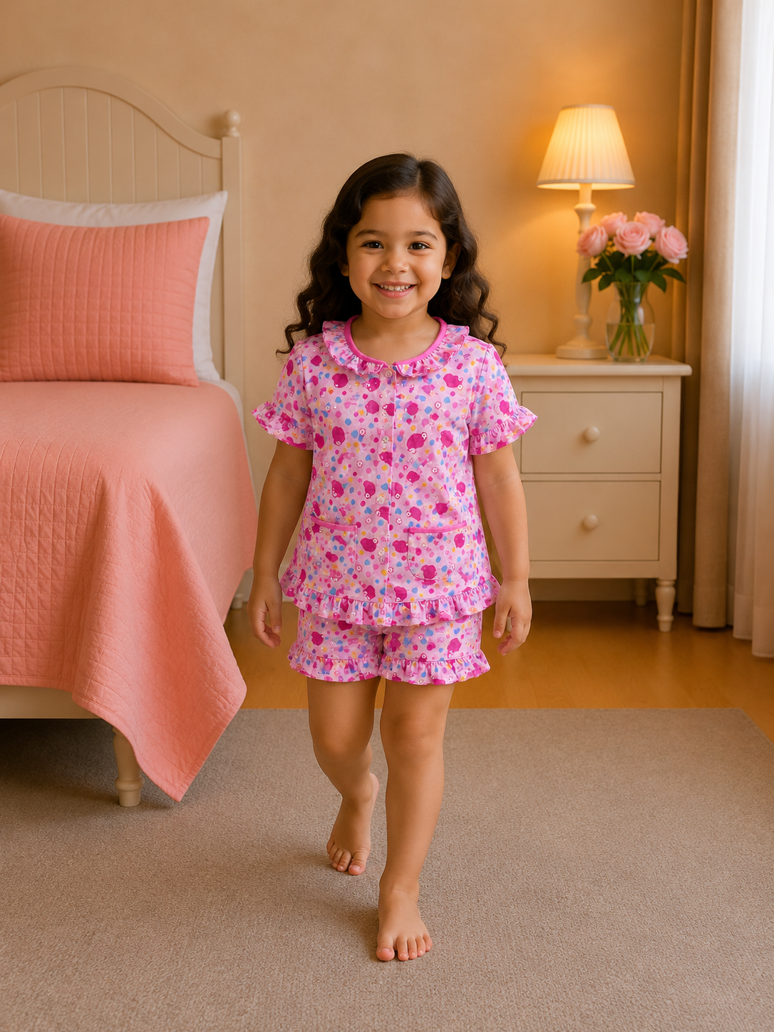 8edfc041-1b84-44e9-a9eb-d36aeacc8ba7 Girls Short Sleeve+Short pants 2-3Y (5A) - Image 1