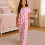 Girls Short Sleeve+Long pants 7-9Y (6A)