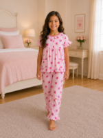 Girls Short Sleeve+Long pants 7-9Y (6A)