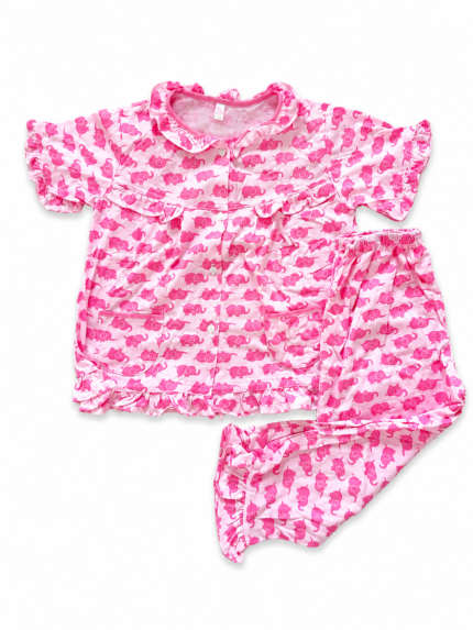 Girls Short Sleeve+Long pants 3-4Y (28A) | MUZELLE