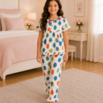 Girls Short Sleeve+Long pants 7-9Y (26A)