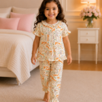 Girls Short Sleeve+Long pants 3-4Y (17A)