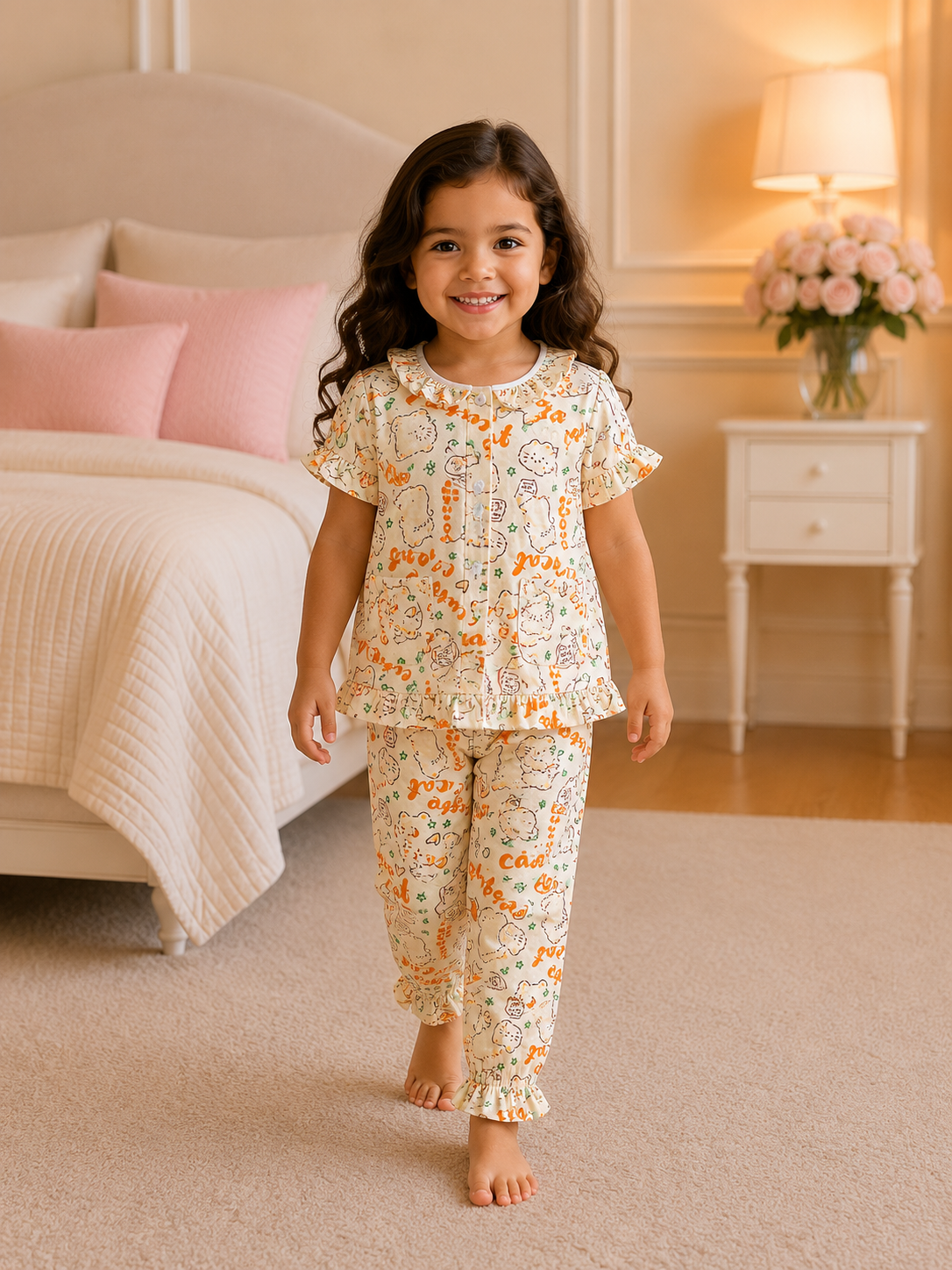 a56e94d3-21c4-424d-8f4f-59ac0a848649 Girls Short Sleeve+Long pants 3-4Y (17A) - Image 1