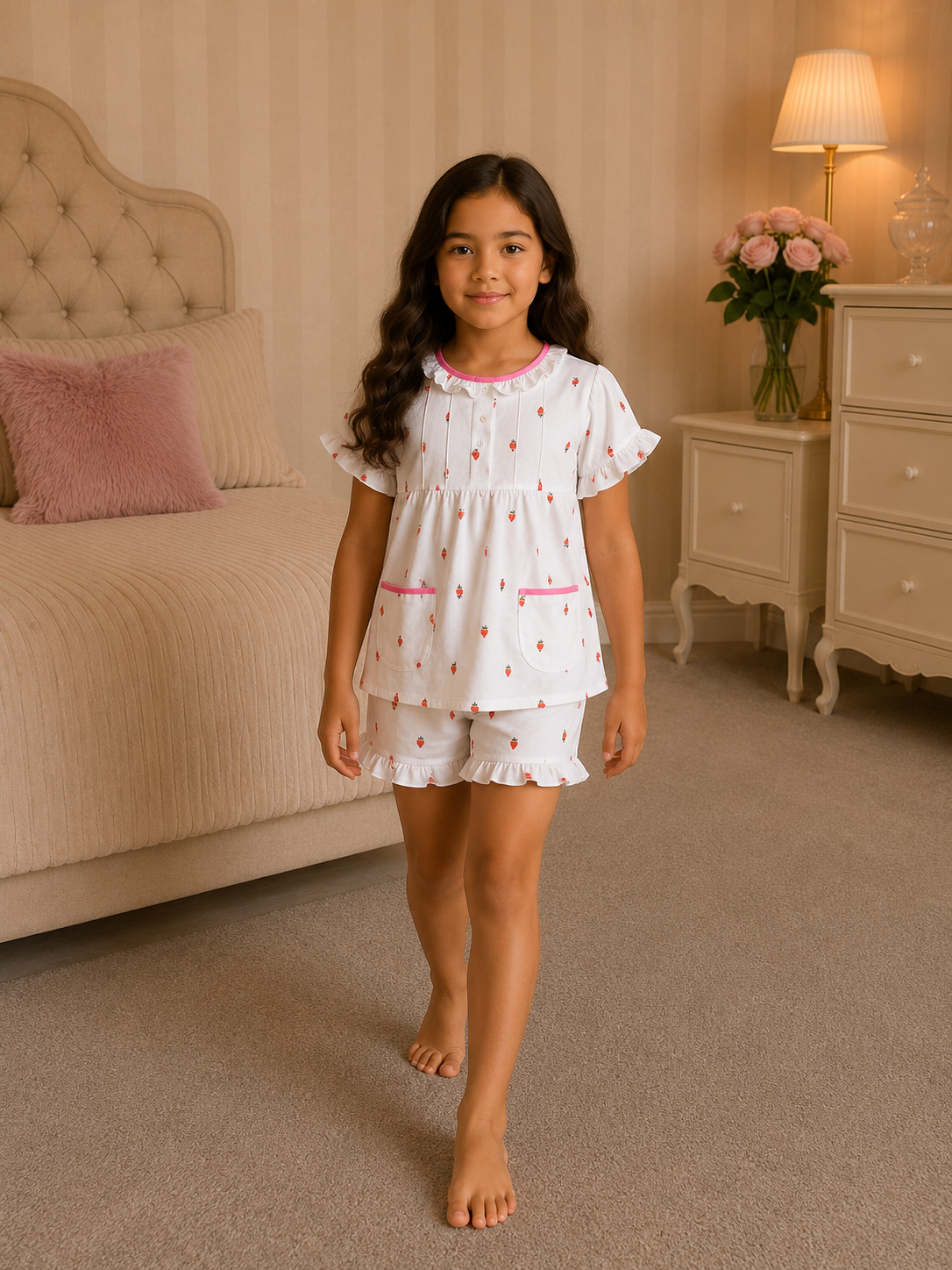 a9869f83-623f-49a9-9132-ac6ec0640c64-2 Girls Short Sleeve+Short pants 4-6Y (12A) - Image 1