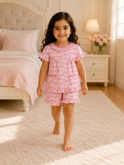 Girls Short Sleeve+Short pants 3-4Y (17A) | MUZELLE