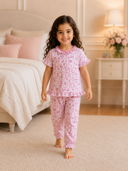 Girls Short Sleeve+Long pants 3-4Y (6A) | MUZELLE