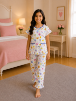 Girls Short Sleeve+Long pants 7-9Y (1A)