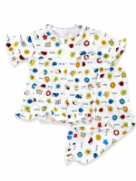 Girls Short Sleeve+Long pants 3-4Y (9A) - Image 2