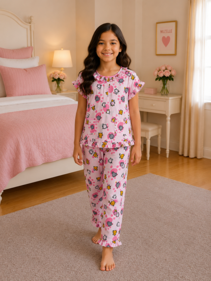 Girls Short Sleeve+Long pants 7-9Y (17A) | MUZELLE