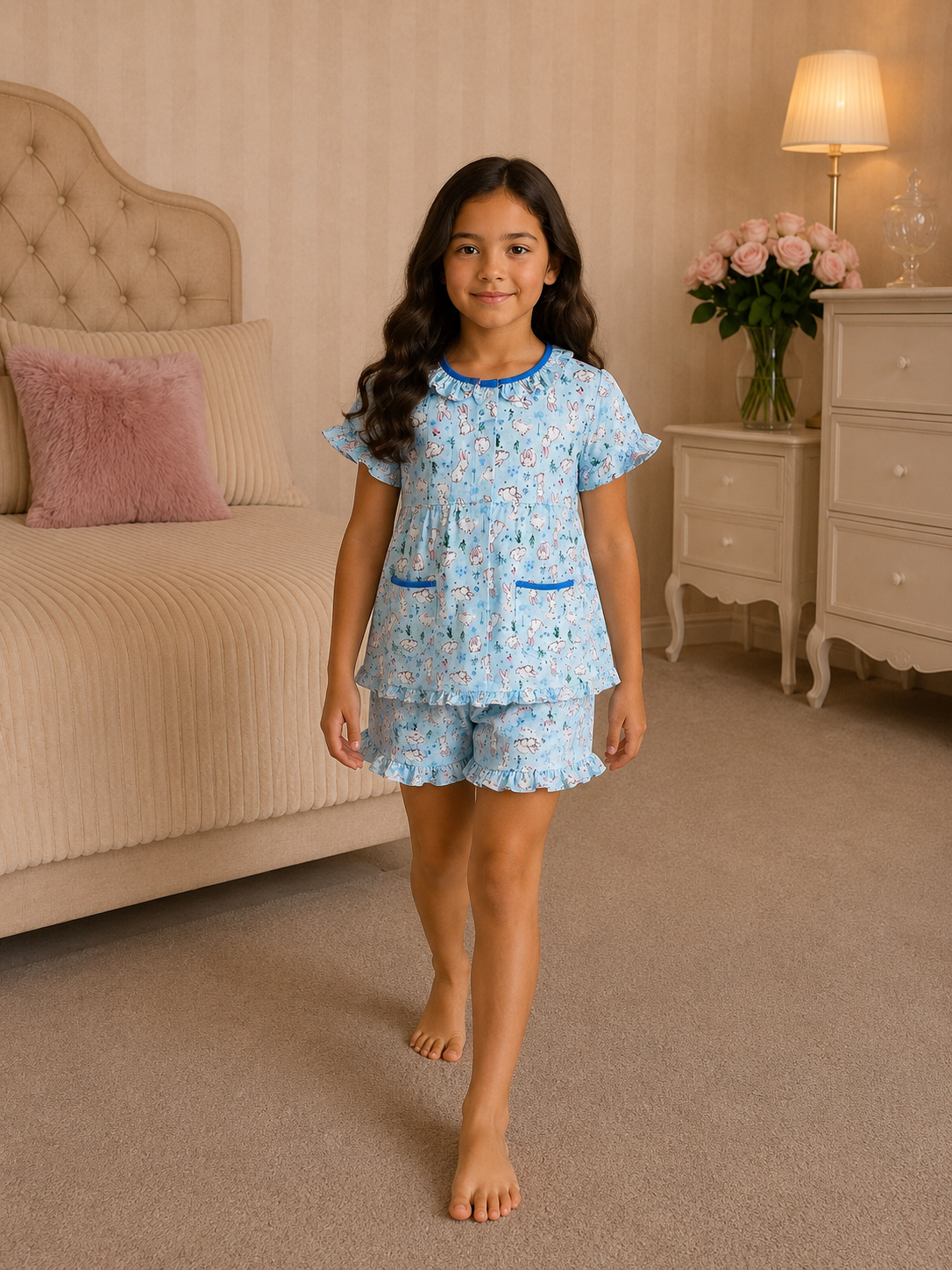 b831cbc7-ffa5-4c3d-97ac-cc4d95646387 Girls Short Sleeve+Short pants 4-6Y (15A) - Image 1